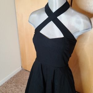 NWOT Unique Vintage Cross Halter Dress Small
